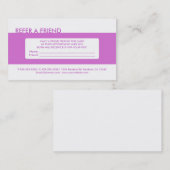 Cartes de visite simples pour un parrainage en vio (Devant / Derrière)
