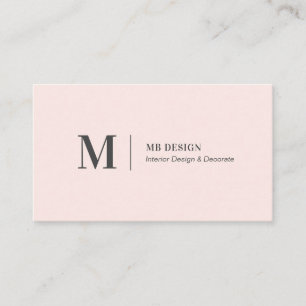 Cartes de visite simples rose minimaliste moderne