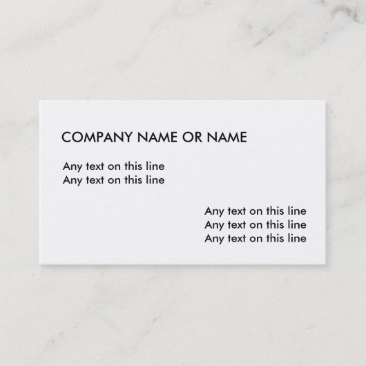 Cartes de visite simples simples (Devant)