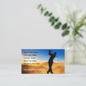 Cartes de visite simples sur le thème de golf pano (Debout devant)