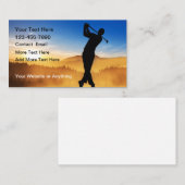 Cartes de visite simples sur le thème de golf pano (Devant / Derrière)