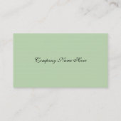 Cartes de visite simples vert citron, cool. (Dos)