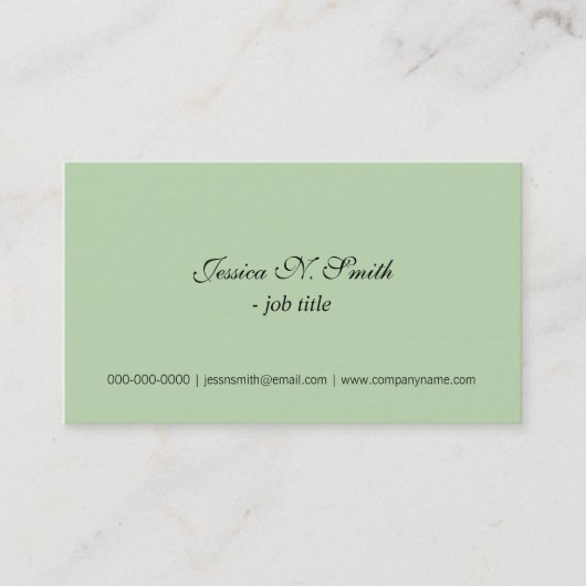 Cartes de visite simples vert citron, cool. (Devant)