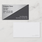 Cartes de visite simulés en métal (Devant / Derrière)