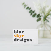 cartes de visite > skye bleu [orange : charbon de (Debout devant)