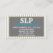 Cartes de visite SLP professionnels (Dos)