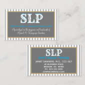Cartes de visite SLP professionnels (Devant / Derrière)