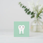 Cartes de visite Smiling Tooth Happy Dentist (Debout devant)