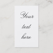 Cartes de visite Smoking Noir (Dos)