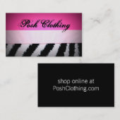 Cartes de visite snob de zèbre (Devant / Derrière)