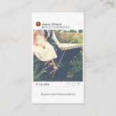 Cartes de visite sociaux minimaux de photographie (Devant)