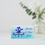 Cartes de visite souterraines bleu cobalt (Debout devant)