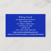 Cartes de visite souterraines bleu cobalt (Dos)