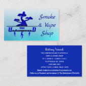 Cartes de visite souterraines bleu cobalt (Devant / Derrière)