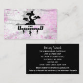 Cartes de visite souterraines rose (Devant / Derrière)