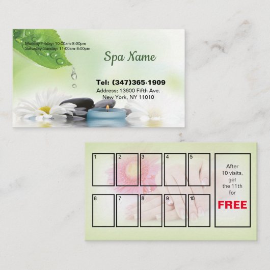 Cartes de visite Spas (Devant / Derrière)