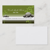 Cartes de visite spas de bambou verts (Devant / Derrière)
