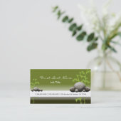Cartes de visite spas de bambou verts (Debout devant)