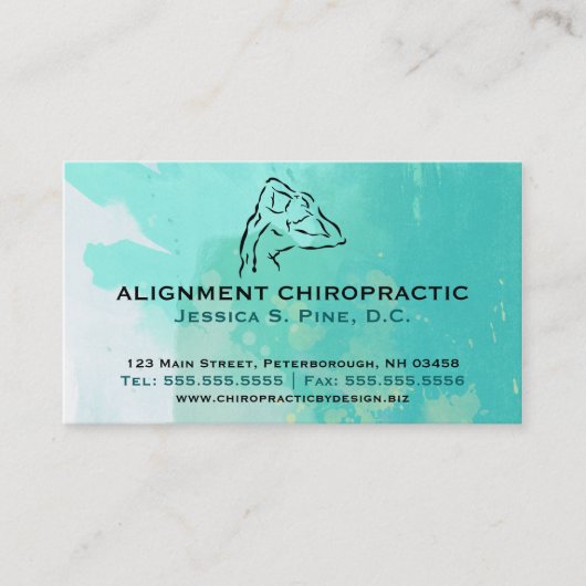 Cartes de visite standard de chiropractie (Devant)