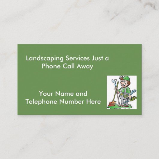 Cartes de visite standard Landscaper (Devant)