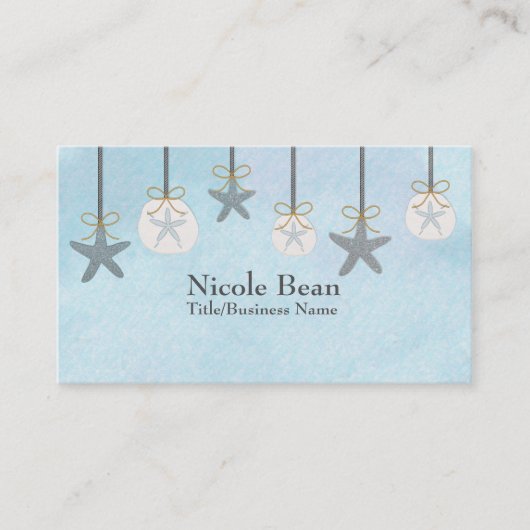 Cartes de visite Starfish Sand Dollar Beach Boutiq (Devant)