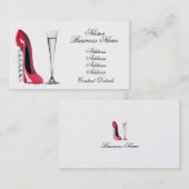 Cartes de visite stylets d'art de chaussure (Devant / Derrière)