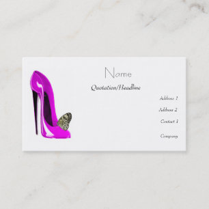 Cartes de visite stylets d'art de chaussure