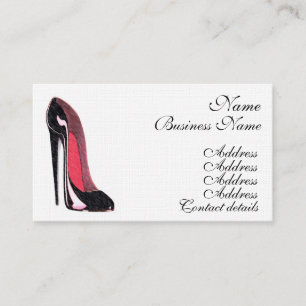 Cartes de visite stylets d'art de chaussure