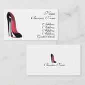 Cartes de visite stylets d'art de chaussure (Devant / Derrière)