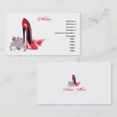 Cartes de visite stylets d'art de chaussure (Devant / Derrière)