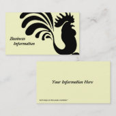 Cartes de visite stylisés de coq (Devant / Derrière)