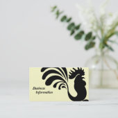 Cartes de visite stylisés de coq (Debout devant)