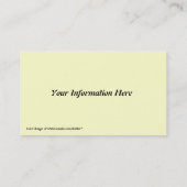 Cartes de visite stylisés de coq (Dos)