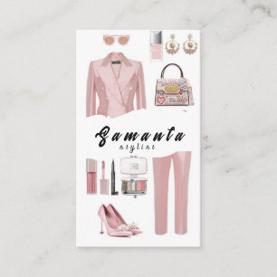 Cartes de visite styliste de mode moderne