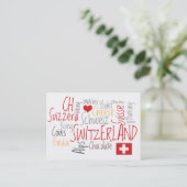 Cartes de visite suisses de tourisme de thème de (Debout devant)