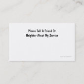 Cartes de visite supérieurs (Dos)