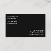 Cartes de visite supérieurs de l'installation de m (Dos)