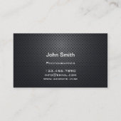 Cartes de visite sur la photographie avec objectif (Dos)