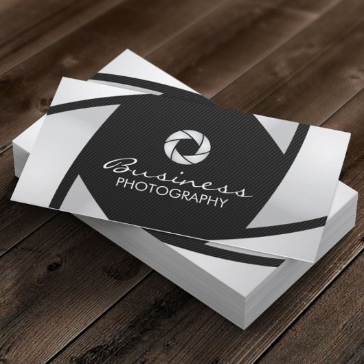 Cartes de visite sur la photographie avec obturate