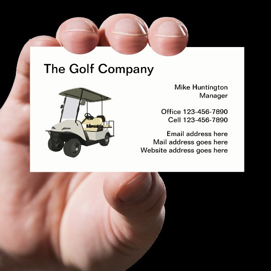 Cartes de visite sur le thème de golf professionne