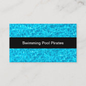 Cartes de visite sur le thème de l'eau de piscine (Devant)