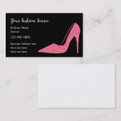 Cartes de visite sur le thème des chaussures de mo (Devant / Derrière)