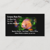 Cartes de visite sur le thème des poissons Discus (Dos)