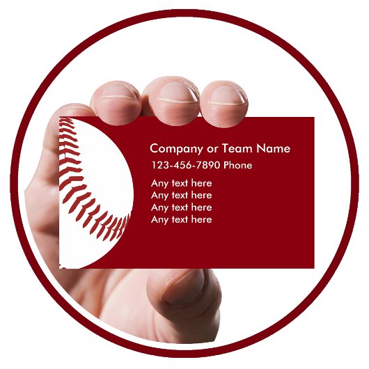 Cartes de visite sur le thème du baseball