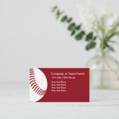 Cartes de visite sur le thème du baseball (Debout devant)