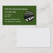 Cartes de visite sur le thème du chariot de golf (Devant / Derrière)
