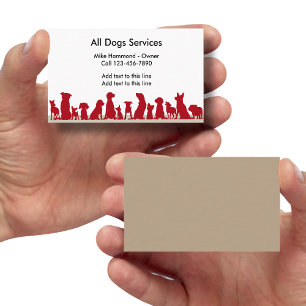 Cartes de visite sur le thème du chien