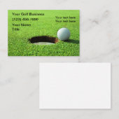 Cartes de visite sur le thème du golf (Devant / Derrière)