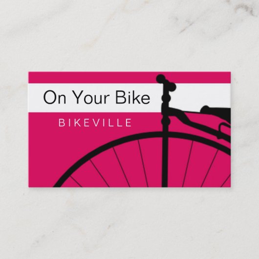 cartes de visite > sur votre vélo [rose : orange] (Devant)