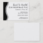 Cartes de visite surdimensionnés de chiropractie (Devant / Derrière)
